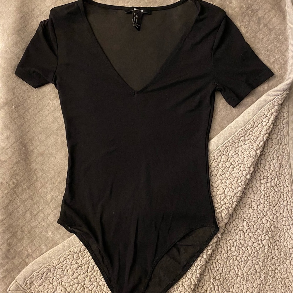Black Body Con Body Suit Forever 21